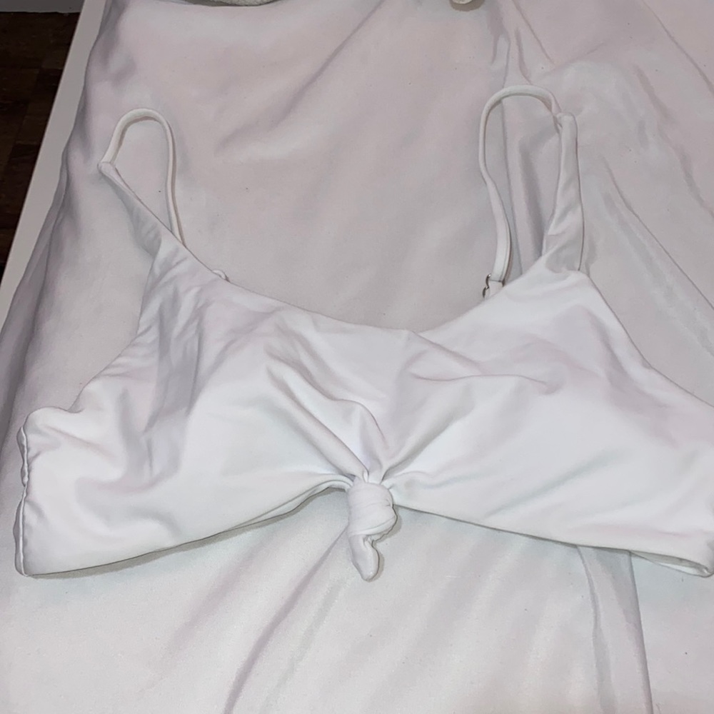Zaful white bathing suit top